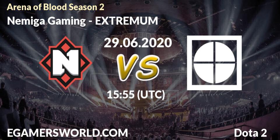Nemiga Gaming - EXTREMUM: прогноз. 29.06.2020 at 17:00, Dota 2, Arena of Blood Season 2