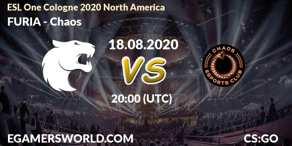 FURIA - Chaos: прогноз. 18.08.2020 at 20:00, Counter-Strike (CS2), ESL One Cologne 2020 North America
