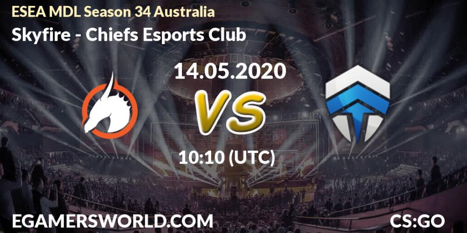 Skyfire - Chiefs Esports Club: прогноз. 21.05.2020 at 11:10, Counter-Strike (CS2), ESEA MDL Season 34 Australia