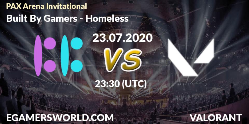 Built By Gamers - Homeless: прогноз. 23.07.2020 at 23:30, VALORANT, PAX Arena Invitational