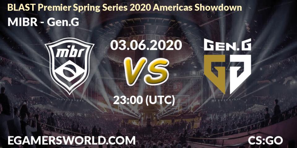 MIBR - Gen.G: прогноз. 03.06.20, CS2 (CS:GO), BLAST Premier Spring Series 2020 Americas Showdown 