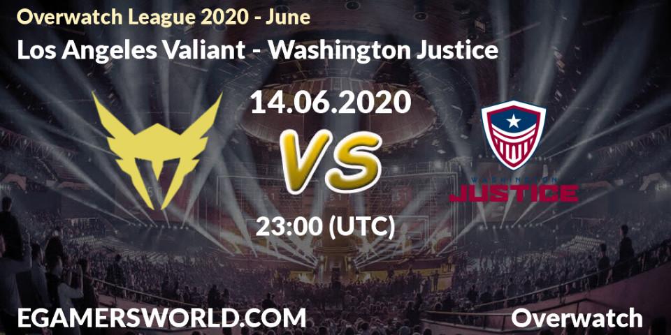 Los Angeles Valiant - Washington Justice: прогноз. 14.06.2020 at 23:00, Overwatch, Overwatch League 2020 - June