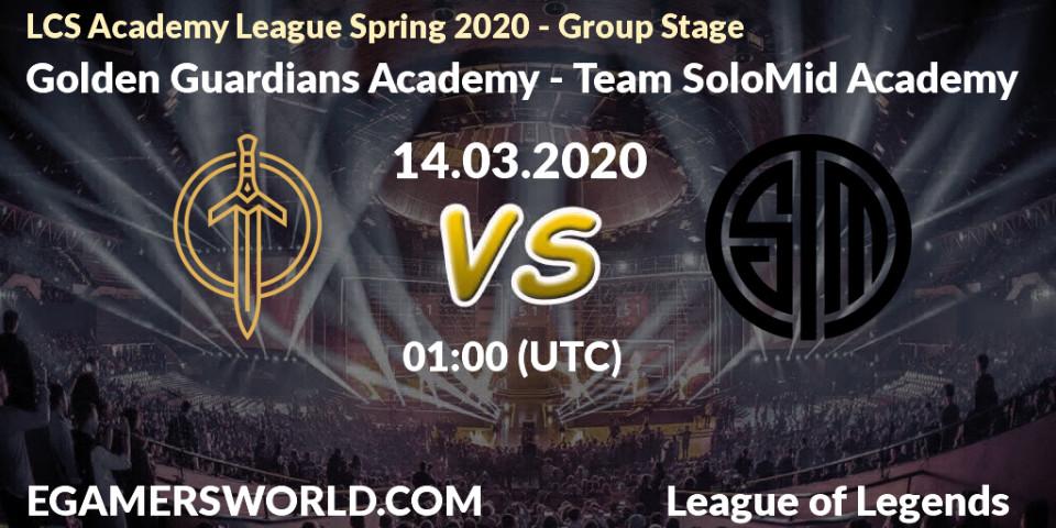 Golden Guardians Academy - Team SoloMid Academy: прогноз. 19.03.2020 at 19:00, LoL, LCS Academy League Spring 2020 - Group Stage