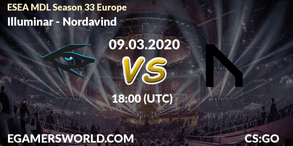 Illuminar - Nordavind: прогноз. 09.03.2020 at 18:00, Counter-Strike (CS2), ESEA MDL Season 33 Europe