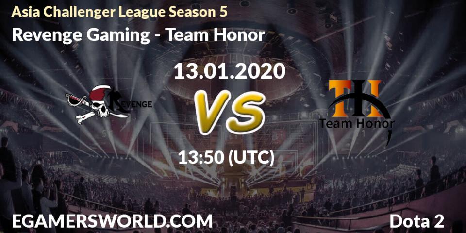 Revenge Gaming - Team Honor: прогноз. 13.01.20, Dota 2, Asia Challenger League Season 5