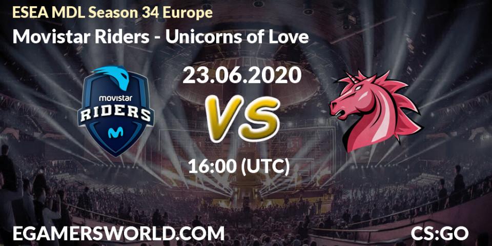 Movistar Riders - Unicorns of Love: прогноз. 23.06.2020 at 16:05, Counter-Strike (CS2), ESEA MDL Season 34 Europe