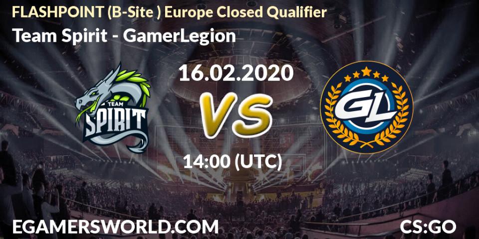 Team Spirit - GamerLegion: прогноз. 16.02.20, CS2 (CS:GO), FLASHPOINT Europe Closed Qualifier