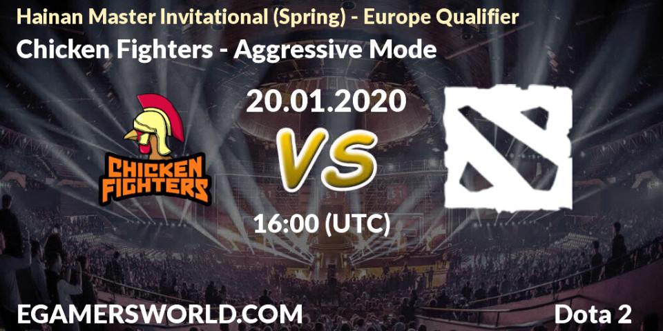 Chicken Fighters - Aggressive Mode: прогноз. 20.01.20, Dota 2, Hainan Master Invitational (Spring) - Europe Qualifier