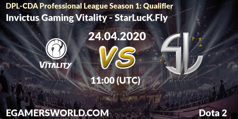 Invictus Gaming Vitality - StarLucK.Fly: прогноз. 24.04.2020 at 07:58, Dota 2, DPL-CDA Professional League Season 1: Qualifier