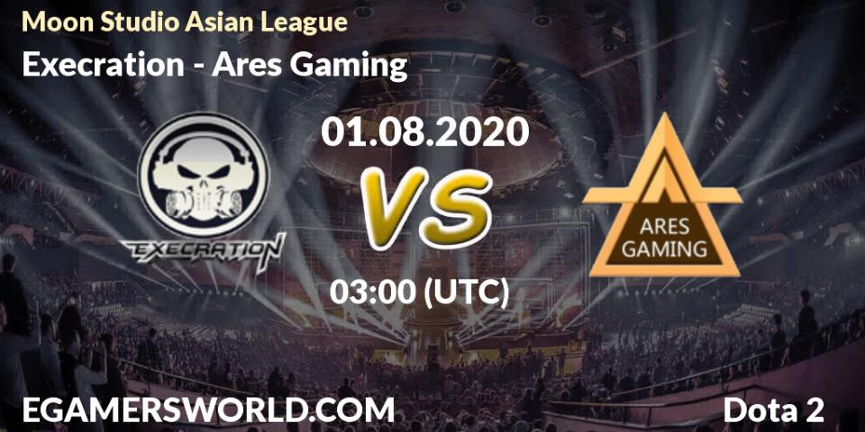 Execration - Ares Gaming: прогноз. 01.08.2020 at 03:12, Dota 2, Moon Studio Asian League
