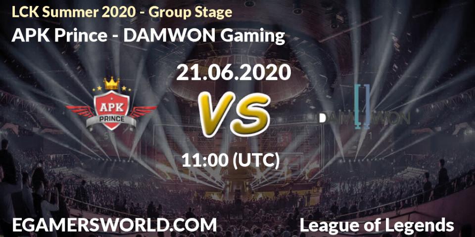 APK Prince - DAMWON Gaming: прогноз. 21.06.20, LoL, LCK Summer 2020 - Group Stage