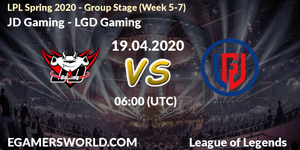 JD Gaming - LGD Gaming: прогноз. 19.04.2020 at 07:00, LoL, LPL Spring 2020 - Group Stage (Week 5-7)
