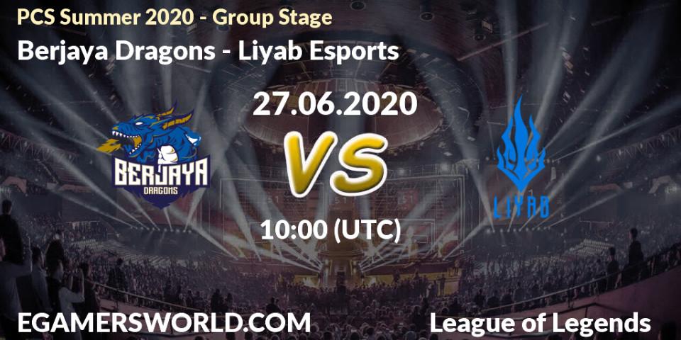 Berjaya Dragons - Liyab Esports: прогноз. 27.06.2020 at 10:00, LoL, PCS Summer 2020 - Group Stage