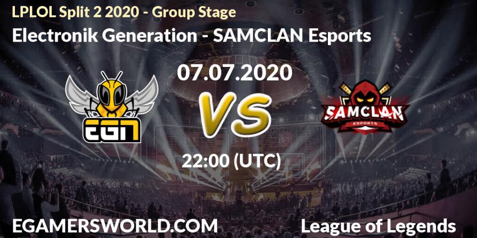 Electronik Generation - SAMCLAN Esports: прогноз. 07.07.2020 at 22:30, LoL, LPLOL Split 2 2020