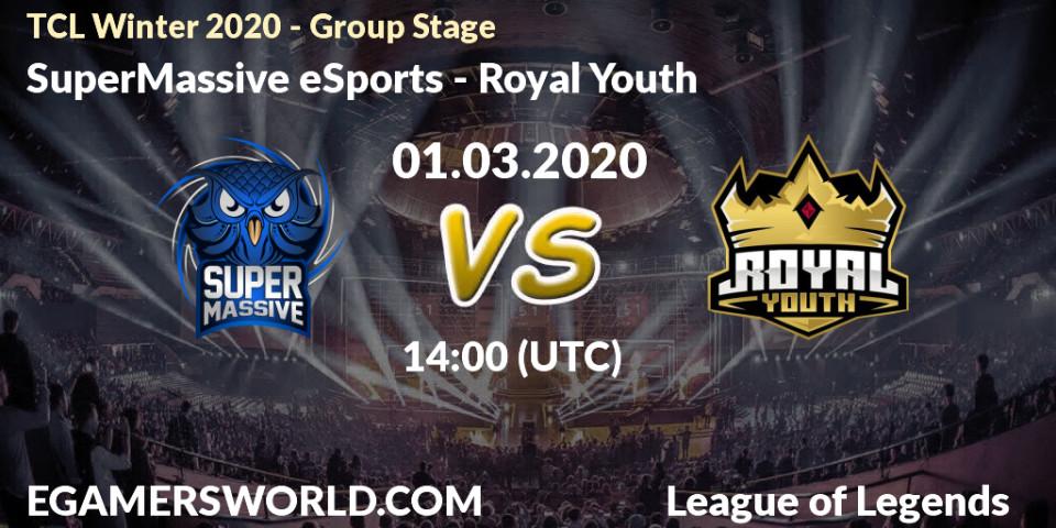 SuperMassive eSports - Royal Youth: прогноз. 01.03.20, LoL, TCL Winter 2020 - Group Stage