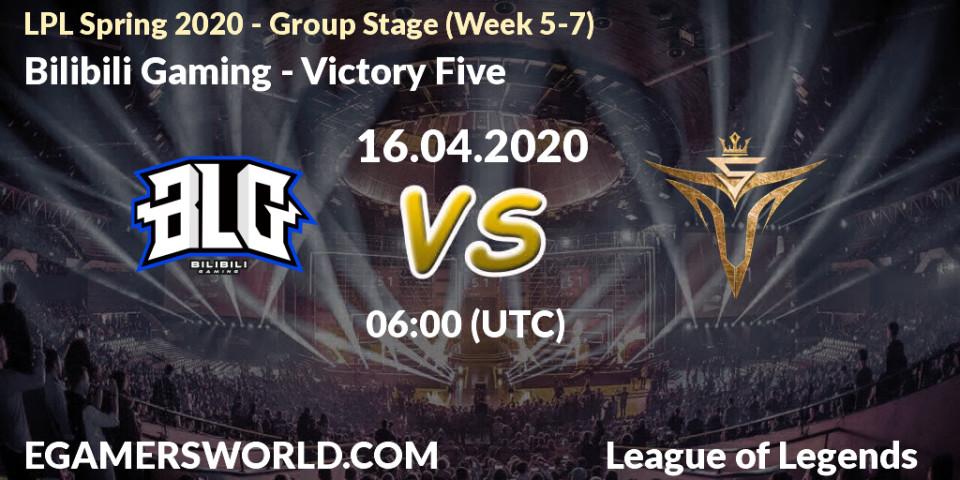 Bilibili Gaming - Victory Five: прогноз. 16.04.2020 at 07:00, LoL, LPL Spring 2020 - Group Stage (Week 5-7)
