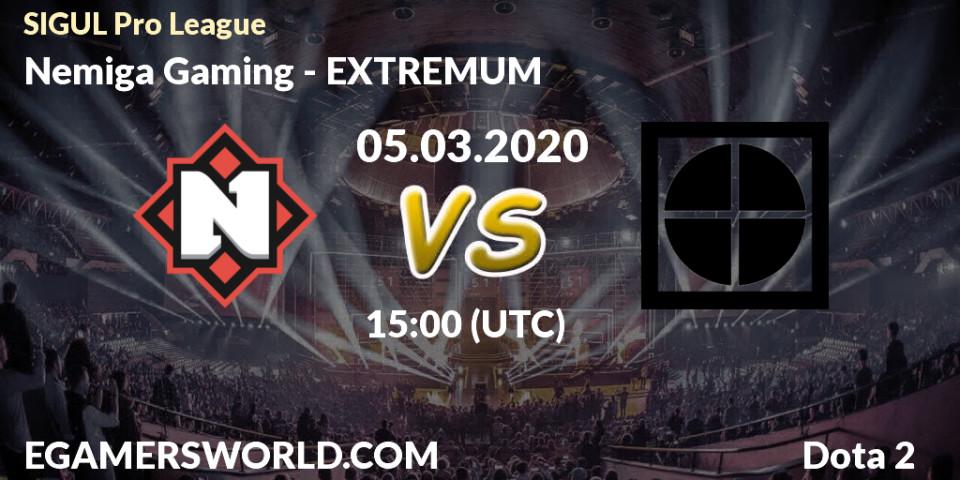 Nemiga Gaming - EXTREMUM: прогноз. 05.03.2020 at 15:06, Dota 2, SIGUL Pro League