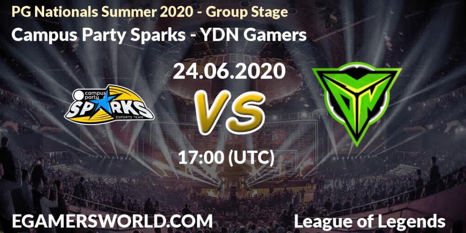 Campus Party Sparks - YDN Gamers: прогноз. 24.06.20, LoL, PG Nationals Summer 2020 - Group Stage