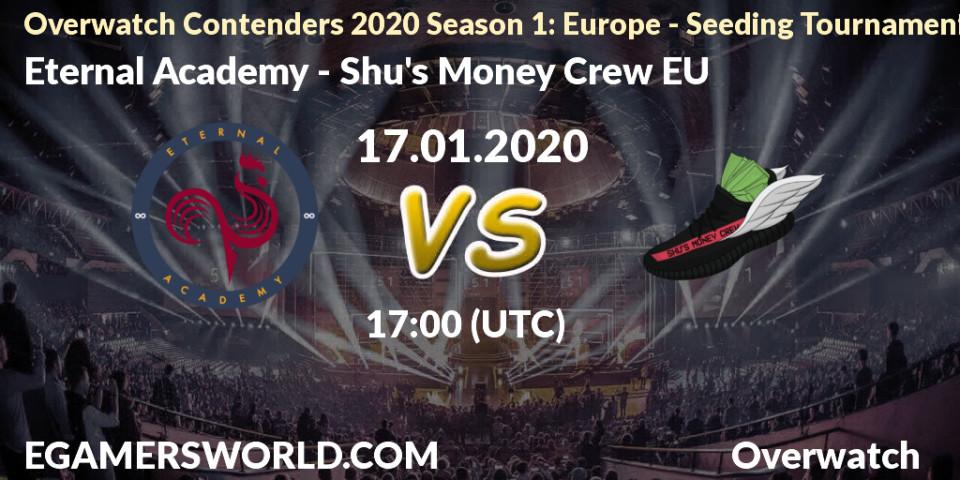 Eternal Academy - Shu's Money Crew EU: прогноз. 17.01.20, Overwatch, Overwatch Contenders 2020 Season 1: Europe - Seeding Tournament