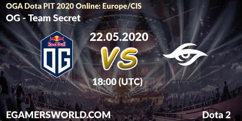 OG - Team Secret: прогноз. 22.05.20, Dota 2, OGA Dota PIT 2020 Online: Europe/CIS