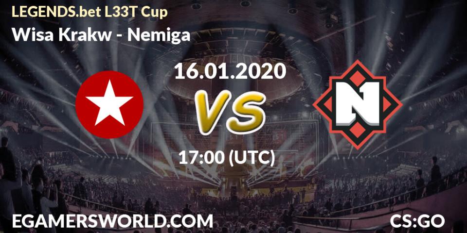 Wisła Kraków - Nemiga: прогноз. 16.01.20, CS2 (CS:GO), LEGENDS.bet L33T Cup