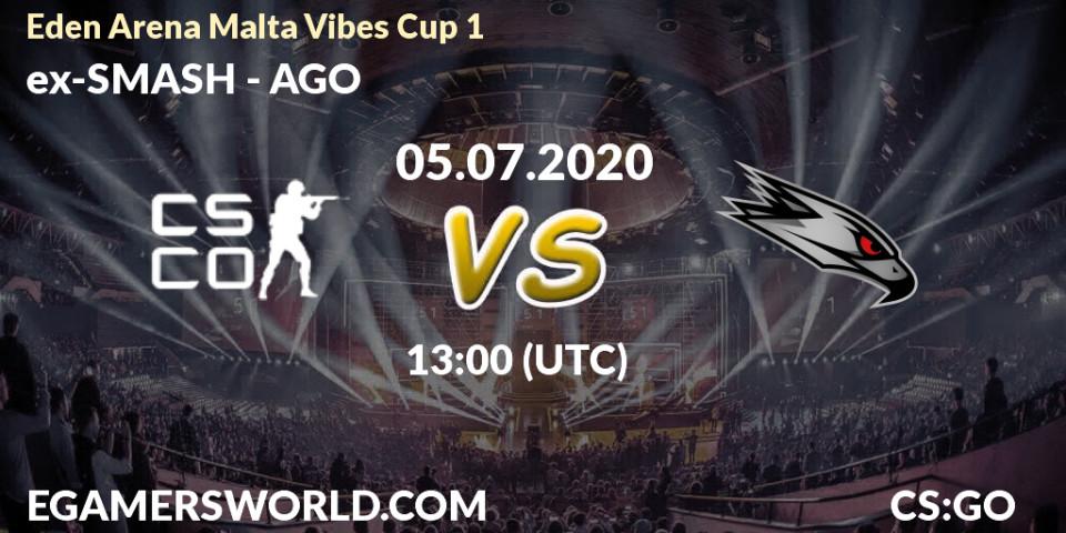ex-SMASH - AGO: прогноз. 05.07.2020 at 13:55, Counter-Strike (CS2), Eden Arena Malta Vibes Cup 1 (Week 1)