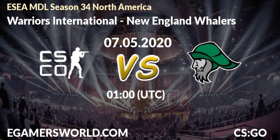 Warriors International - New England Whalers: прогноз. 20.05.2020 at 01:10, Counter-Strike (CS2), ESEA MDL Season 34 North America