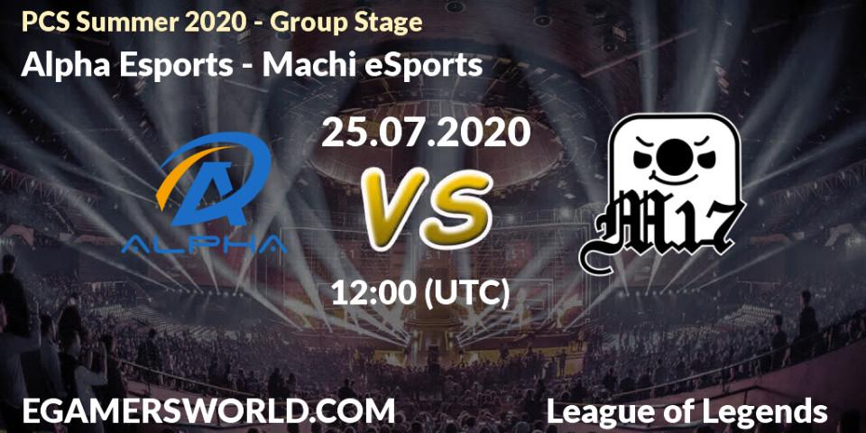 Alpha Esports - Machi eSports: прогноз. 25.07.2020 at 12:20, LoL, PCS Summer 2020 - Group Stage