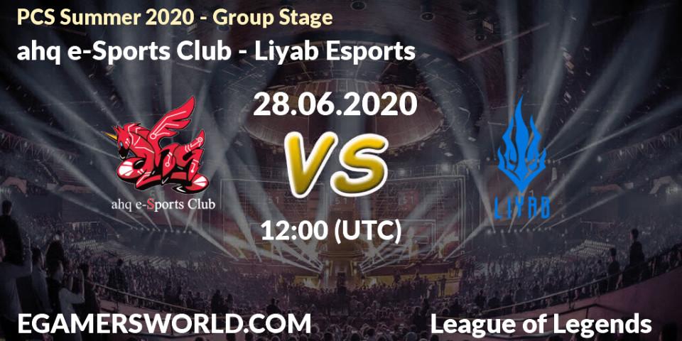 ahq e-Sports Club - Liyab Esports: прогноз. 28.06.20, LoL, PCS Summer 2020 - Group Stage