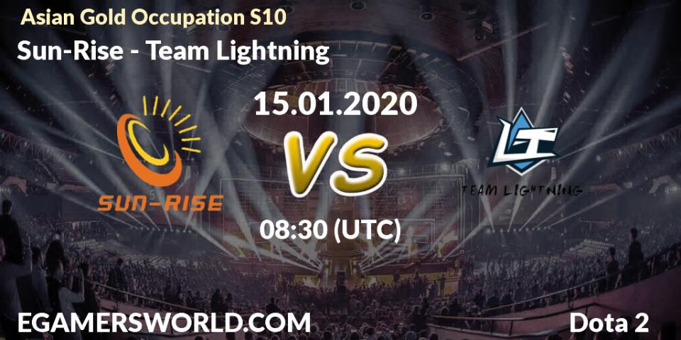 Sun-Rise - Team Lightning: прогноз. 15.01.20, Dota 2, Asian Gold Occupation S10