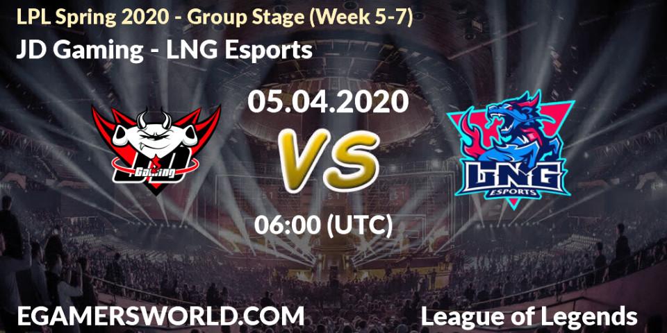 JD Gaming - LNG Esports: прогноз. 05.04.20, LoL, LPL Spring 2020 - Group Stage (Week 5-7)