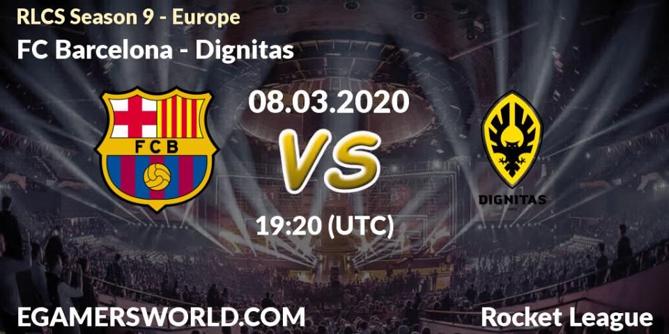 FC Barcelona - Dignitas: прогноз. 08.03.2020 at 19:20, Rocket League, RLCS Season 9 - Europe