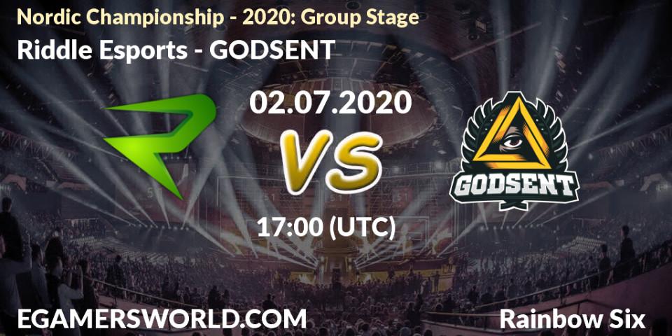 Riddle Esports - GODSENT: прогноз. 02.07.2020 at 17:00, Rainbow Six, Nordic Championship - 2020: Group Stage