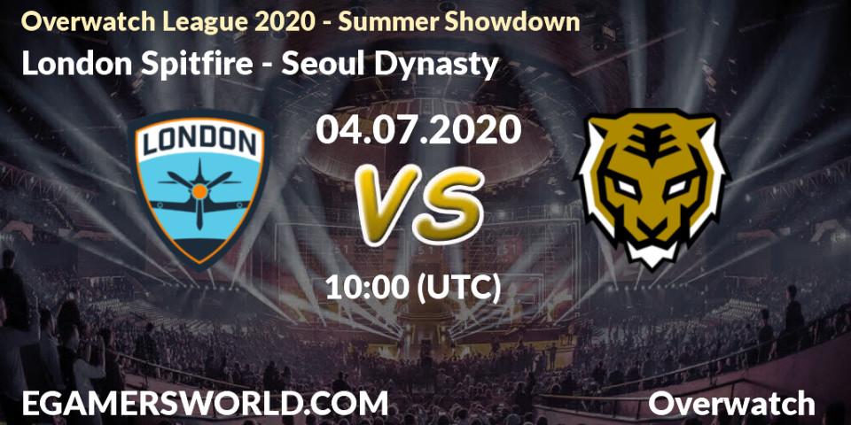 London Spitfire - Seoul Dynasty: прогноз. 04.07.2020 at 10:00, Overwatch, Overwatch League 2020 - Summer Showdown