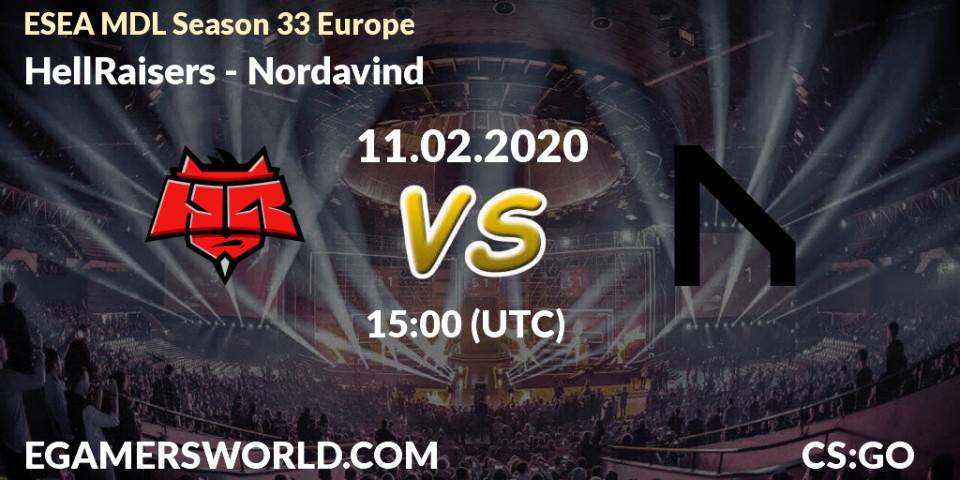 HellRaisers - Nordavind: прогноз. 12.02.2020 at 17:00, Counter-Strike (CS2), ESEA MDL Season 33 Europe