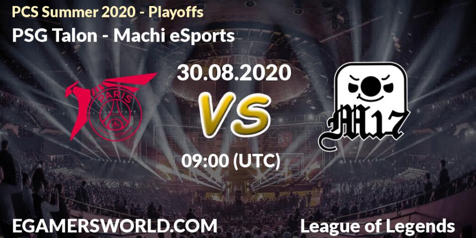 PSG Talon - Machi eSports: прогноз. 30.08.2020 at 11:11, LoL, PCS Summer 2020 - Playoffs