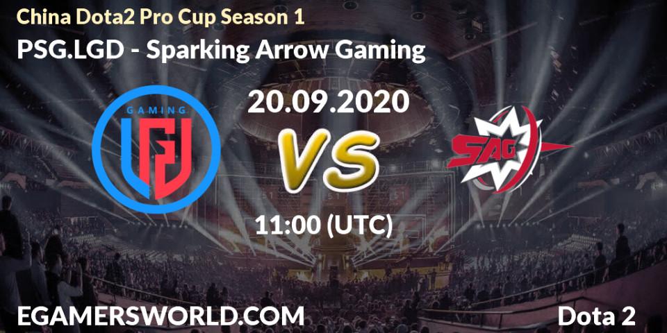 PSG.LGD - Sparking Arrow Gaming: прогноз. 20.09.2020 at 12:07, Dota 2, China Dota2 Pro Cup Season 1