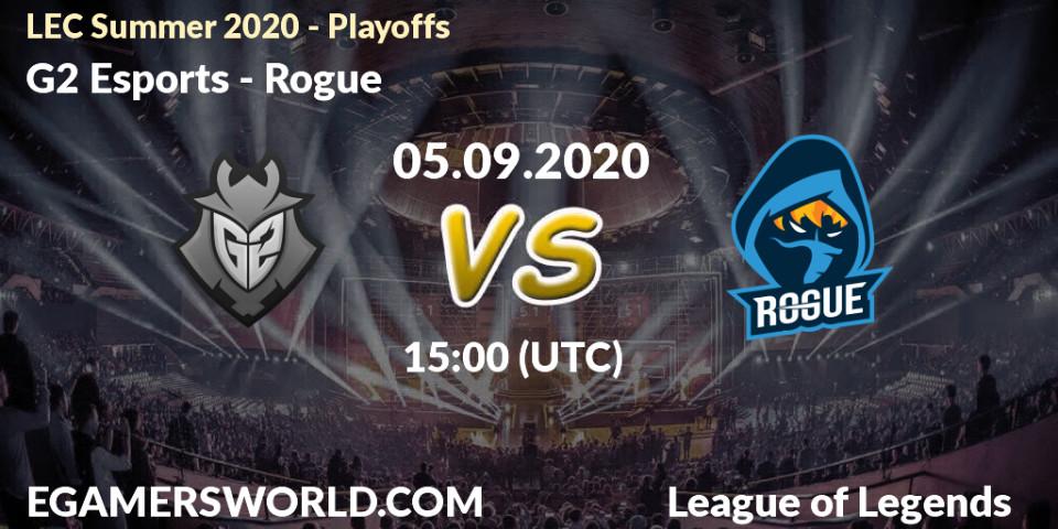 G2 Esports - Rogue: прогноз. 05.09.2020 at 14:03, LoL, LEC Summer 2020 - Playoffs