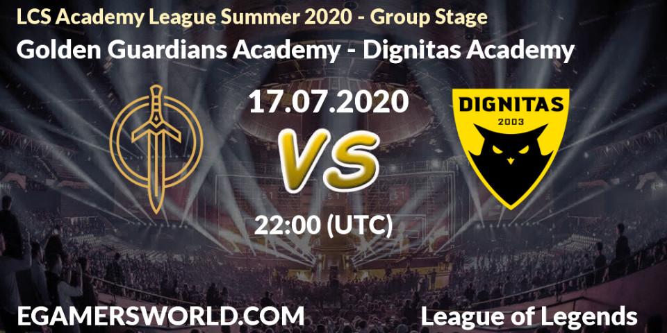Golden Guardians Academy - Dignitas Academy: прогноз. 17.07.2020 at 22:00, LoL, LCS Academy League Summer 2020 - Group Stage