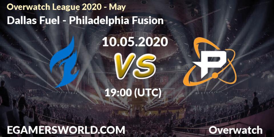 Dallas Fuel - Philadelphia Fusion: прогноз. 10.05.2020 at 19:00, Overwatch, Overwatch League 2020 - May