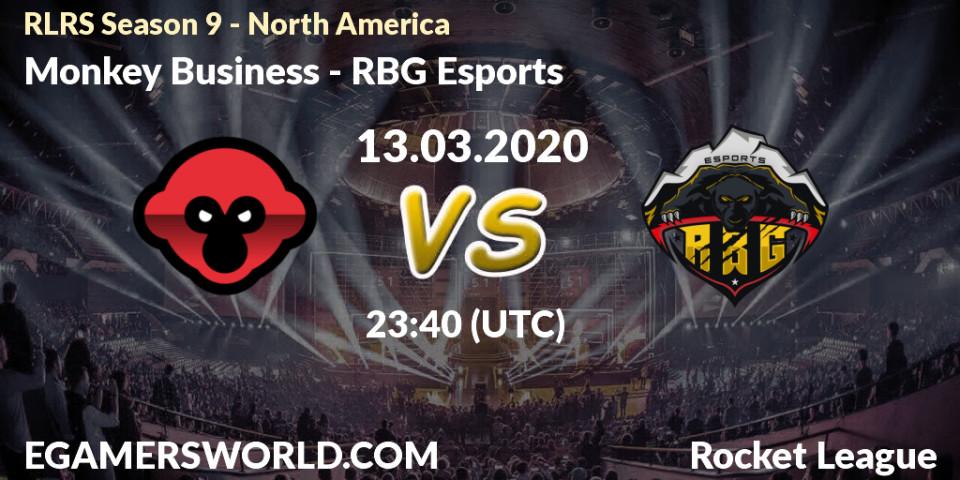 Monkey Business - RBG Esports: прогноз. 13.03.20, Rocket League, RLRS Season 9 - North America