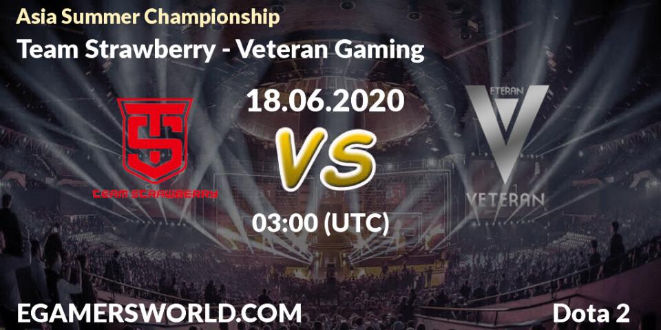 Team Strawberry - Veteran Gaming: прогноз. 18.06.2020 at 05:49, Dota 2, Asia Summer Championship