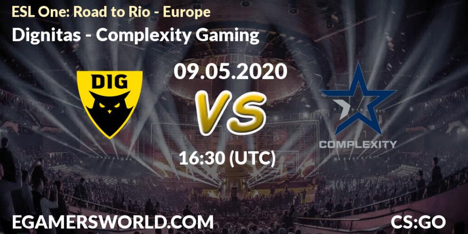 Dignitas - Complexity Gaming: прогноз. 09.05.20, CS2 (CS:GO), ESL One: Road to Rio - Europe