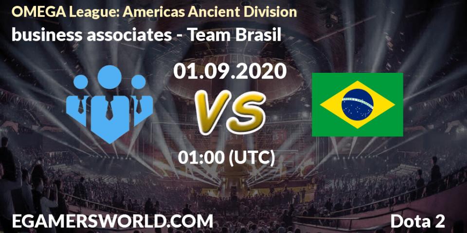 business associates - Team Brasil: прогноз. 01.09.20, Dota 2, OMEGA League: Americas Ancient Division