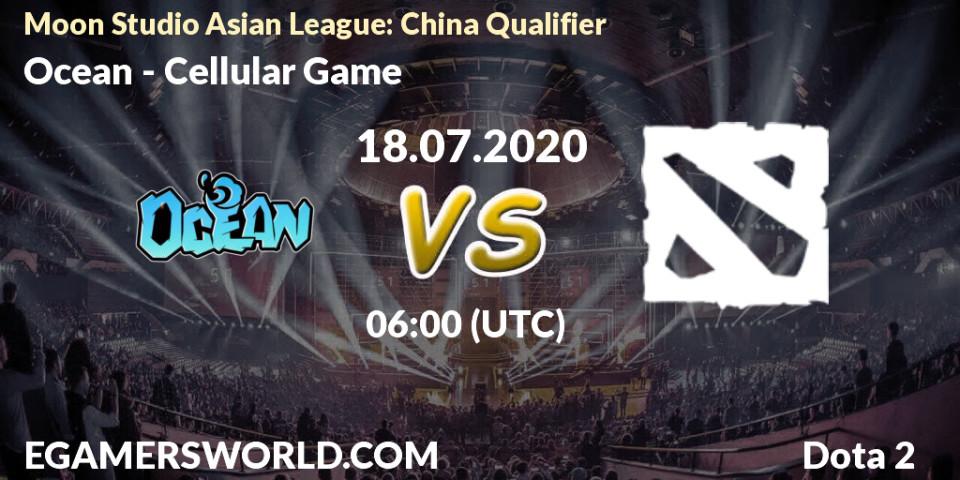 Ocean - Cellular Game: прогноз. 18.07.20, Dota 2, Moon Studio Asian League: China Qualifier