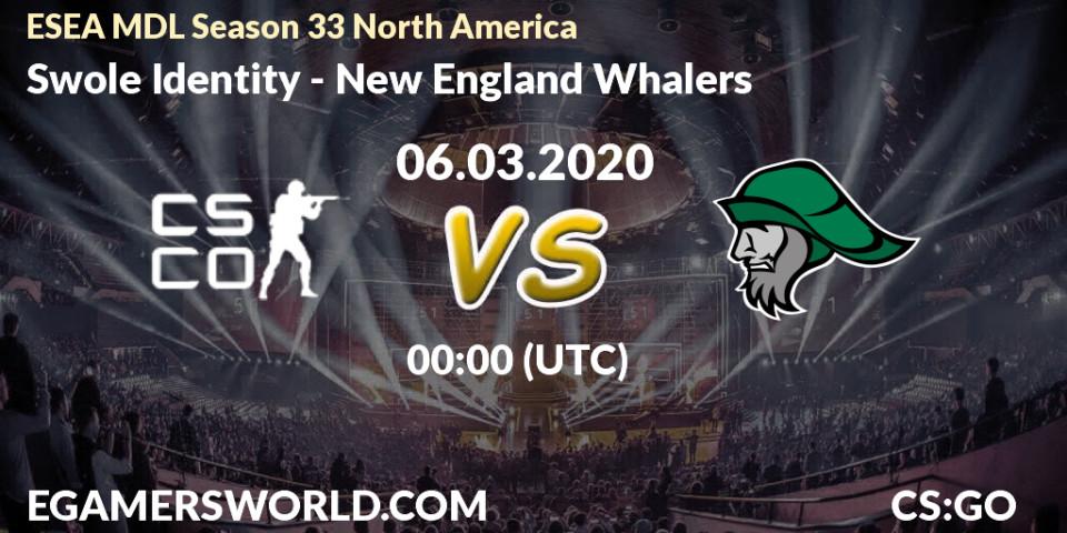 Swole Identity - New England Whalers: прогноз. 06.03.2020 at 01:10, Counter-Strike (CS2), ESEA MDL Season 33 North America