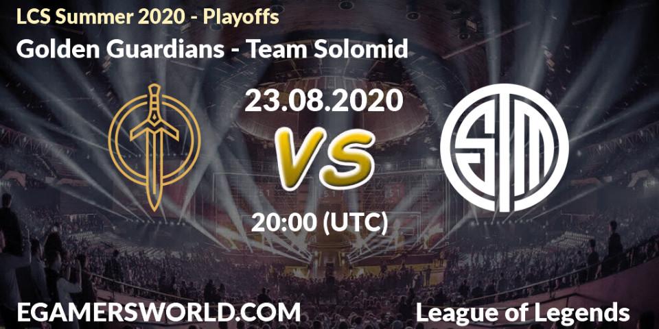 Golden Guardians - Team Solomid: прогноз. 23.08.2020 at 19:28, LoL, LCS Summer 2020 - Playoffs