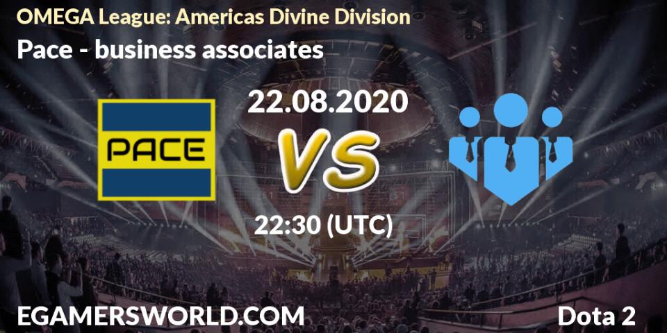 Pace - business associates: прогноз. 22.08.20, Dota 2, OMEGA League: Americas Divine Division