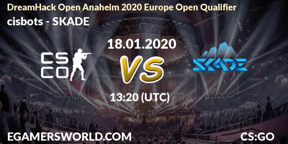 cisbots - SKADE: прогноз. 18.01.2020 at 13:30, Counter-Strike (CS2), DreamHack Open Anaheim 2020 Europe Open Qualifier
