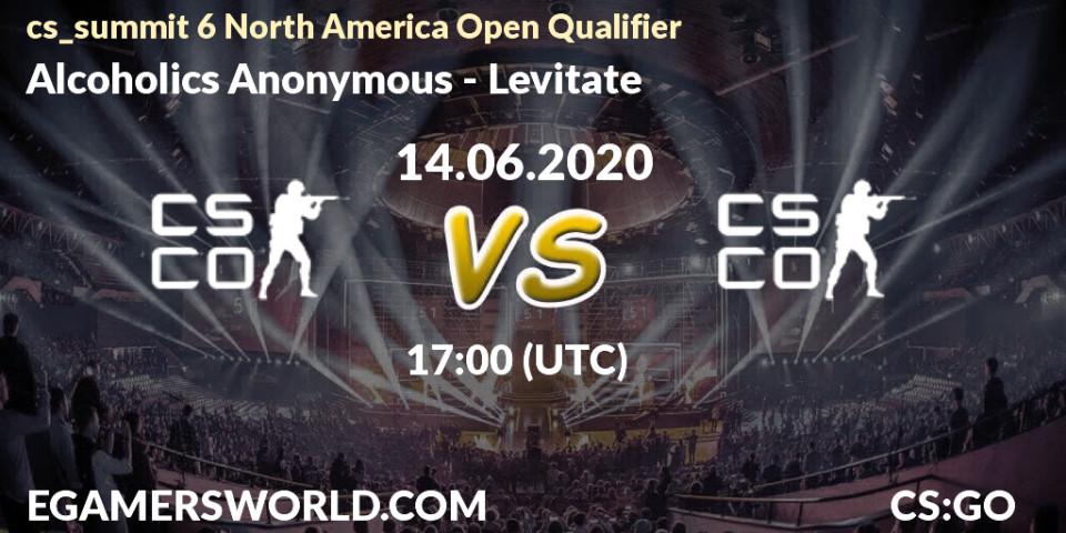 Alcoholics Anonymous - Levitate: прогноз. 14.06.2020 at 17:00, Counter-Strike (CS2), cs_summit 6 North America Open Qualifier